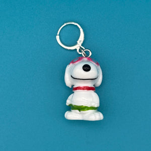 Mini Snoopy Sterling Silver Plated Pendant Trinket s - snoopy rar peanuts vintage keychain vintage charms for bag nostalgia vintage keychains y2k collectible - Bag Crap