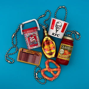 Assorted Mini Food & Grocery  s - bodega food grocery nyc ny apple fruit vegetables fun vintage keychain vintage charms for bag nostalgia vintage keychains y2k collectible - Bag Crap