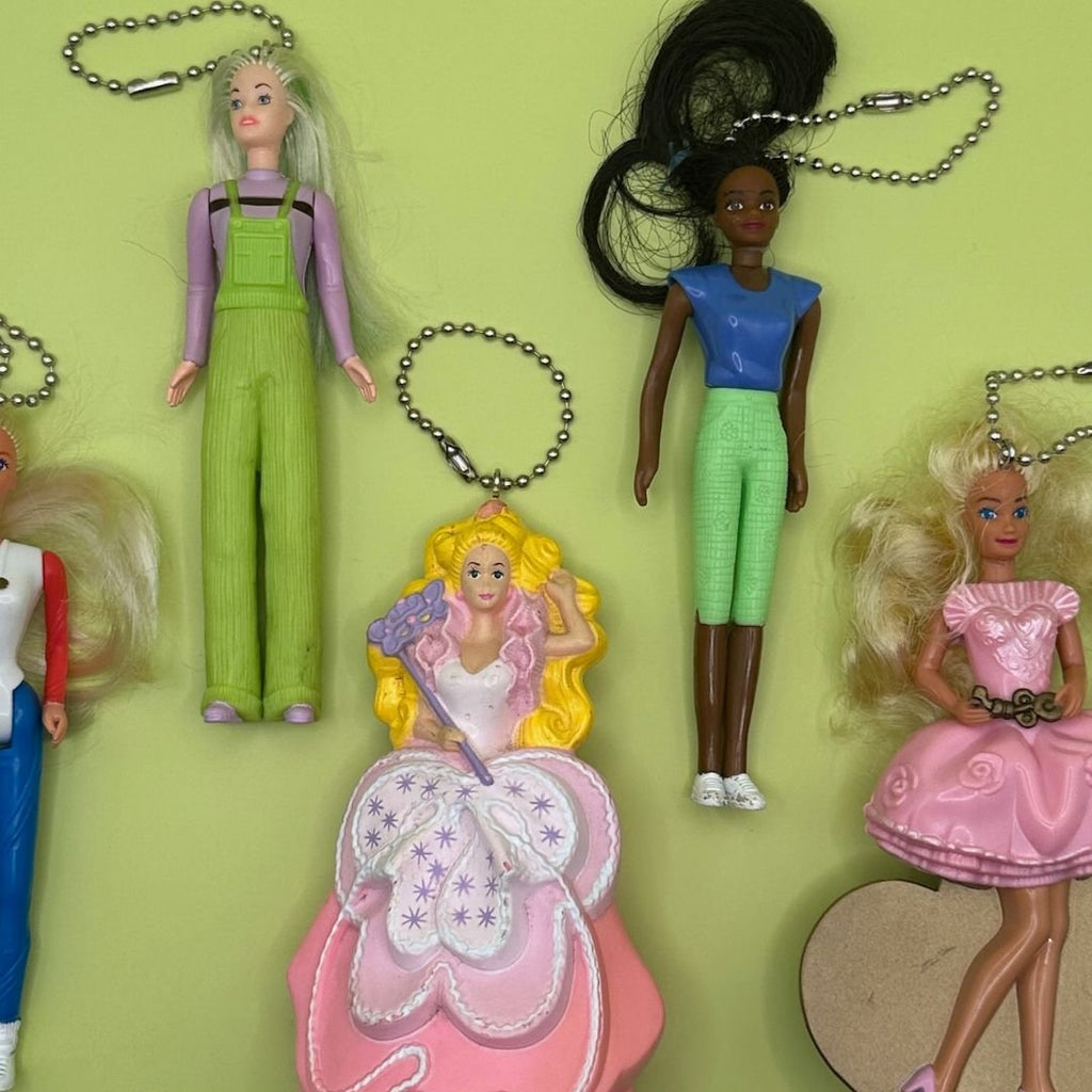 Vintage 90's Y2k Barbie Doll Happy Meal Crafted Bag Charms: Drop 6