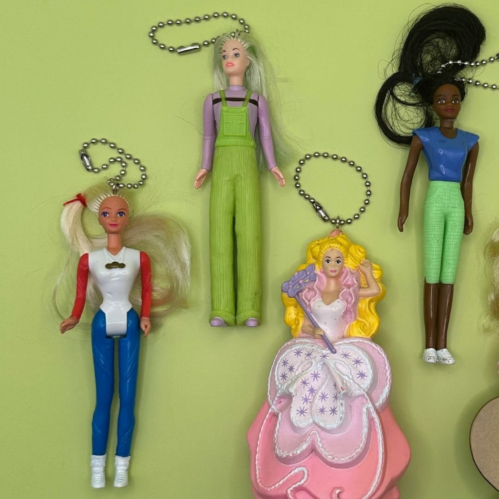 Vintage 90's Y2k Barbie Doll Happy Meal Crafted Bag Charms: Drop 6