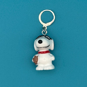 Mini Snoopy Sterling Silver Plated Pendant Trinket s - snoopy rar peanuts vintage keychain vintage charms for bag nostalgia vintage keychains y2k collectible - Bag Crap