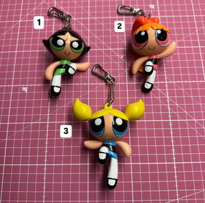 1999 Powerpuff Girls Talking s (working) Rare -  vintage keychain vintage charms for bag nostalgia vintage keychains y2k collectible - Bag Crap