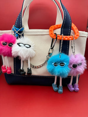 Pom Pom Walking Weirdo  s -  vintage keychain vintage charms for bag nostalgia vintage keychains y2k collectible - Bag Crap