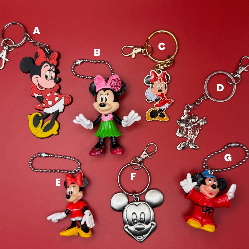 Vintage Mickey Mouse and Minnie Mouse Bag Charms
