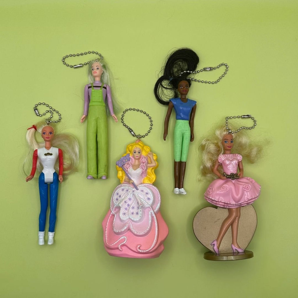 Vintage 90's Y2k Barbie Doll Happy Meal Crafted Bag Charms: Drop 6