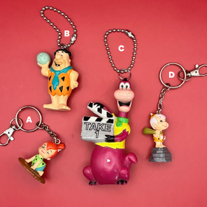 1990s Flintstones Character  s -  vintage keychain vintage charms for bag nostalgia vintage keychains y2k collectible - Bag Crap