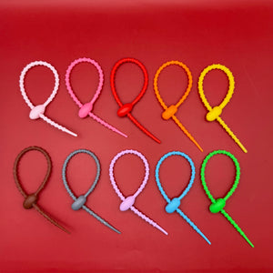 Rubber Zip-tie    Attachments - clips carabiners charms keychains bag designer vintage keychain vintage charms for bag nostalgia vintage keychains y2k collectible - Bag Crap