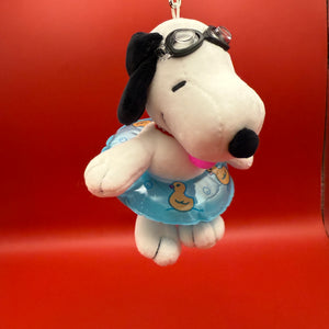 6” Snoopy    with Blue Pool Float & Goggles - snoopy rar peanuts vintage keychain vintage charms for bag nostalgia vintage keychains y2k collectible - Bag Crap