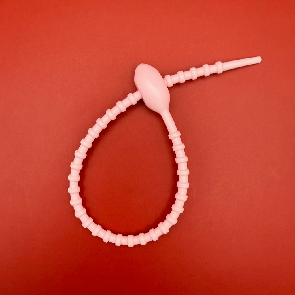 Rubber Zip-tie Bag Charm Keychain Attachments