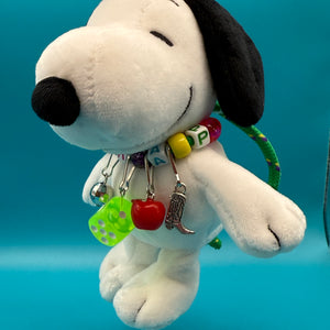6” Snoopy  Lucky   with Silver Clip - snoopy rar peanuts vintage keychain vintage charms for bag nostalgia vintage keychains y2k collectible - Bag Crap