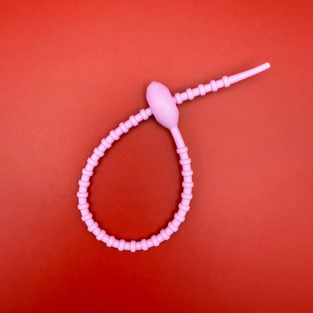 Rubber Zip-tie Bag Charm Keychain Attachments