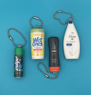 Assorted Mini Food & Grocery  s: Wet Ones + Toiletries - bodega food grocery nyc ny apple fruit vegetables fun vintage keychain vintage charms for bag nostalgia vintage keychains y2k collectible - Bag Crap