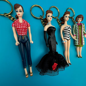 90's Rare Brunette Barbie s - barbie doll toy pink rare vintage keychain vintage charms for bag nostalgia vintage keychains y2k collectible - Bag Crap
