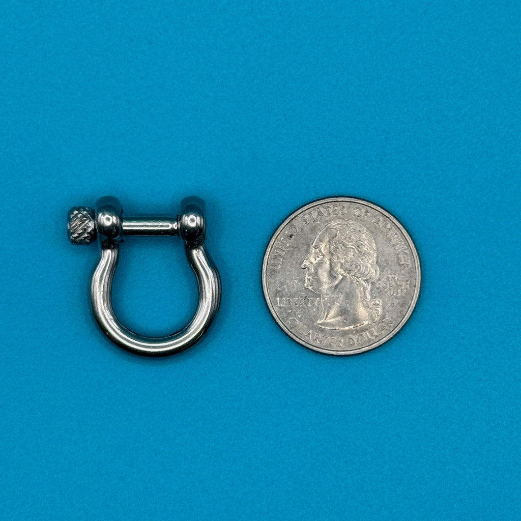 Brushed Silver Metal Twist Lock Clip