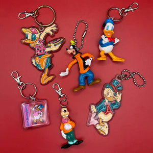 Disney Character  s: Goofy, Donald Duck -  vintage keychain vintage charms for bag nostalgia vintage keychains y2k collectible - Bag Crap