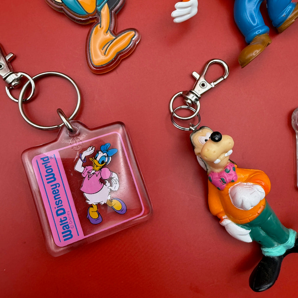 Vintage Disney Character Bag Charms: Goofy, Donald Duck