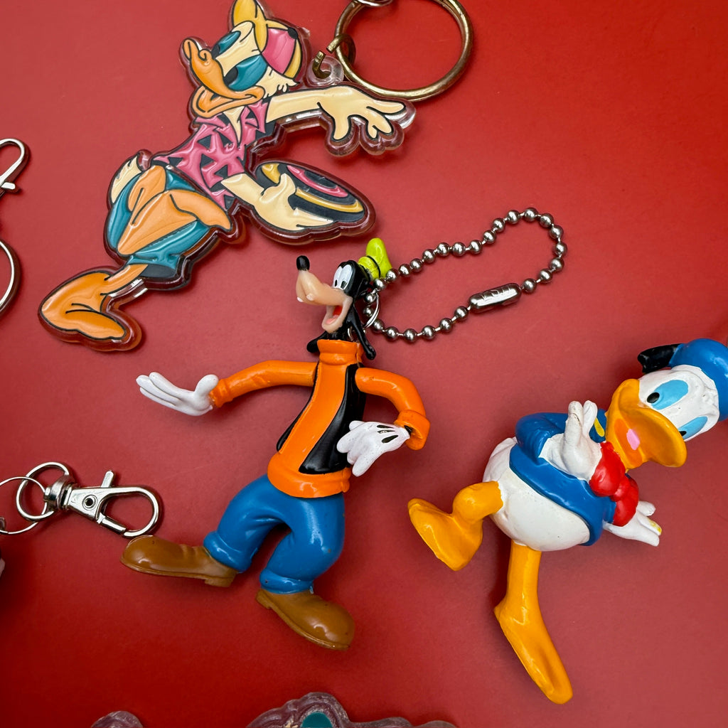 Vintage Disney Character Bag Charms: Goofy, Donald Duck