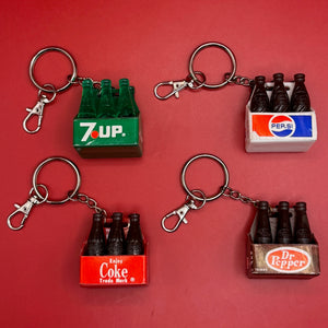 Mini Soda Bottle  s: Coke, Dr.Pepper, 7Up, Pepsi -  vintage keychain vintage charms for bag nostalgia vintage keychains y2k collectible - Bag Crap