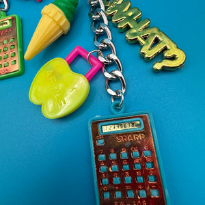 Calculator & Ice Cream  Chains: You Pick - vintage bag charm packs nostalgia vintage y2k vintage keychain vintage charms for bag nostalgia vintage keychains y2k collectible - Bag Crap