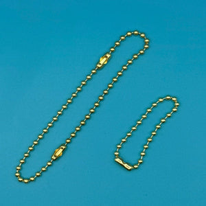 Gold Metal Beaded Ball Chains- 3 Pack - clips carabiners charms keychains bag designer vintage keychain vintage charms for bag nostalgia vintage keychains y2k collectible - Bag Crap