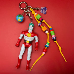 Captain Planet  Pack - vintage bag charm packs nostalgia vintage y2k vintage keychain vintage charms for bag nostalgia vintage keychains y2k collectible - Bag Crap