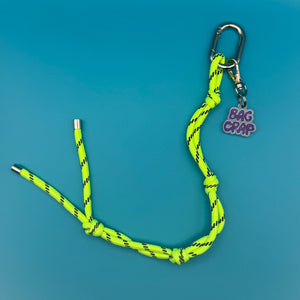 BAG CRAP Neon Paracord -  vintage keychain vintage charms for bag nostalgia vintage keychains y2k collectible - Bag Crap