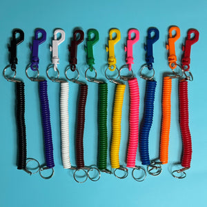 Solid Thick Plastic Coil Clip - clips carabiners charms keychains bag designer vintage keychain vintage charms for bag nostalgia vintage keychains y2k collectible - Bag Crap