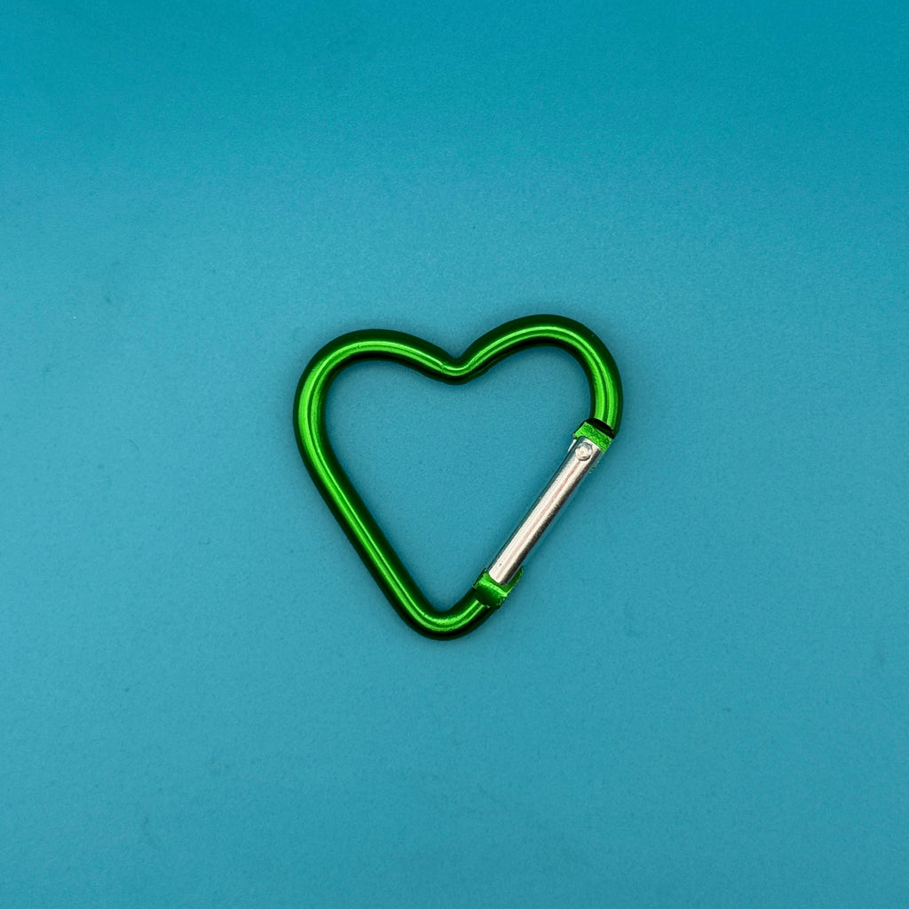 Rainbow Heart Shaped Metal Carabiner Clips: You Pick