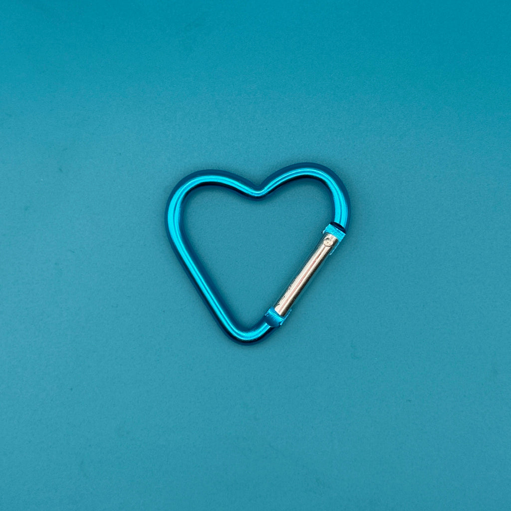 Rainbow Heart Shaped Metal Carabiner Clips: You Pick
