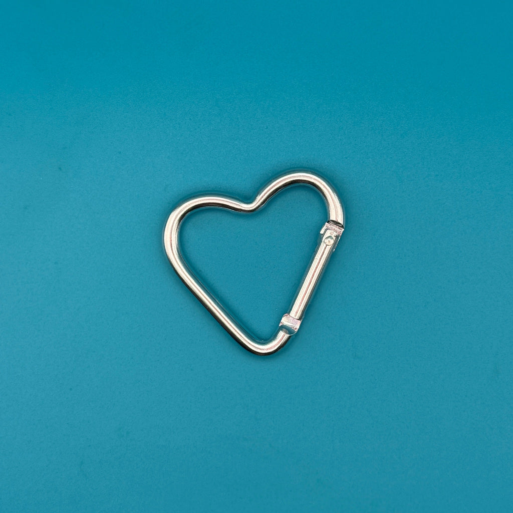 Rainbow Heart Shaped Metal Carabiner Clips: You Pick