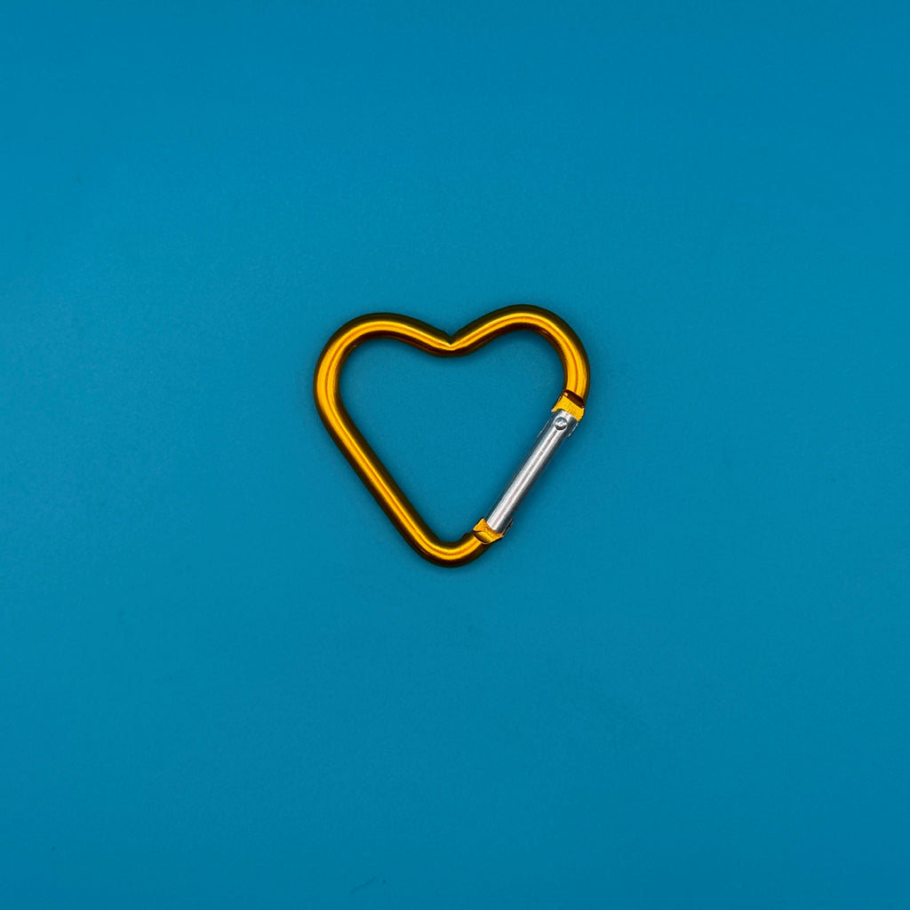 Rainbow Heart Shaped Metal Carabiner Clips: You Pick