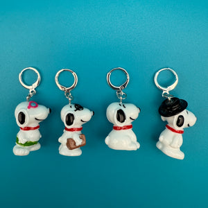Mini Snoopy Sterling Silver Plated Pendant Trinket s - snoopy rar peanuts vintage keychain vintage charms for bag nostalgia vintage keychains y2k collectible - Bag Crap