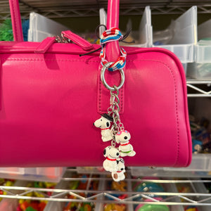 Mini Snoopy Sterling Silver Plated Pendant Trinket s - snoopy rar peanuts vintage keychain vintage charms for bag nostalgia vintage keychains y2k collectible - Bag Crap