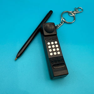80s Retro Block Cell Phone Pen -  vintage keychain vintage charms for bag nostalgia vintage keychains y2k collectible - Bag Crap