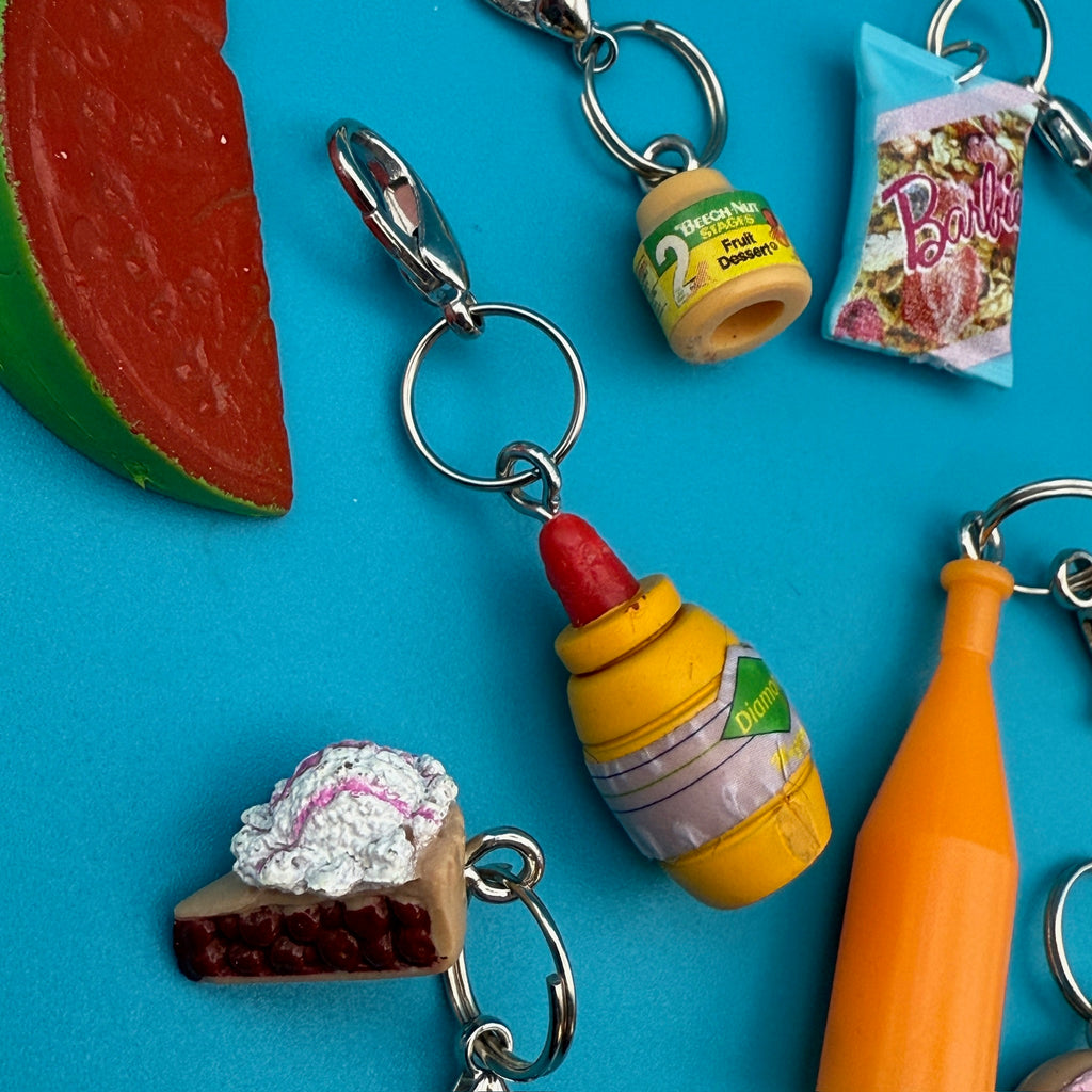 Vintage 90s Barbie Miniature Food Toy Charms