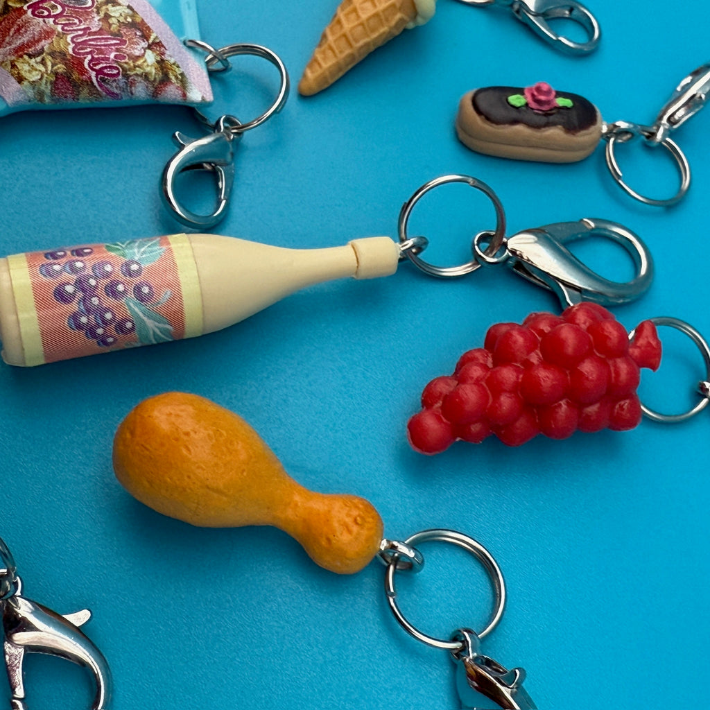 Vintage 90s Barbie Miniature Food Toy Charms