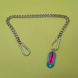 16' Silver Metal   Keyring Chain - clips carabiners charms keychains bag designer vintage keychain vintage charms for bag nostalgia vintage keychains y2k collectible - Bag Crap