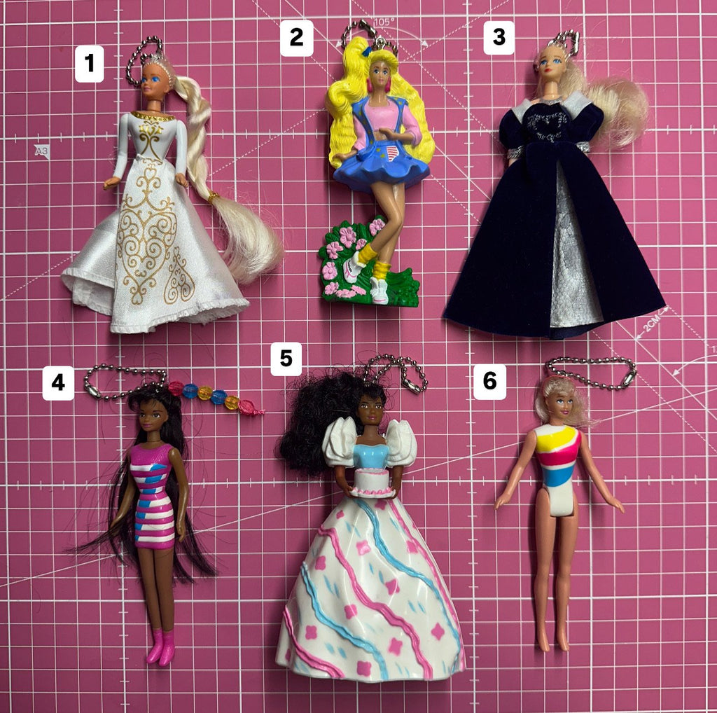 Vintage 90's Barbie Doll Happy Meal Crafted Bag Charms: Drop 9