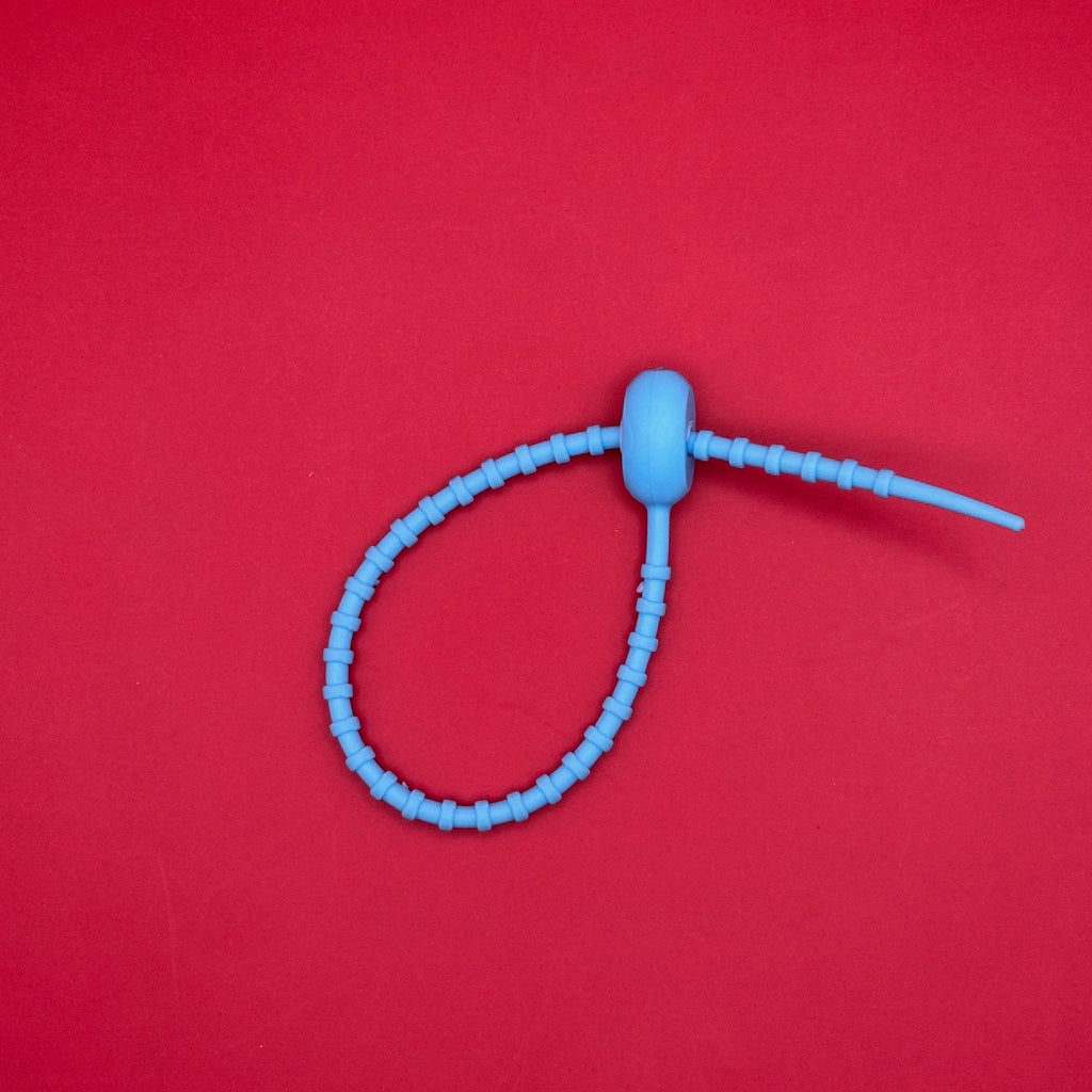 Rubber Zip-tie Bag Charm Keychain Attachments