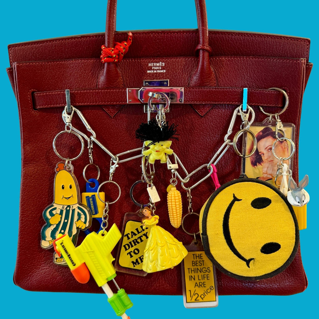 1970s-Y2K Vintage Bag Charms & Vintage Keychains: Yellow Collection
