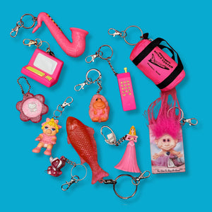 1980s-1990s Pink  s &  s - troll charms troll keychains vintage keychain vintage charms for bag nostalgia vintage keychains y2k collectible - Bag Crap