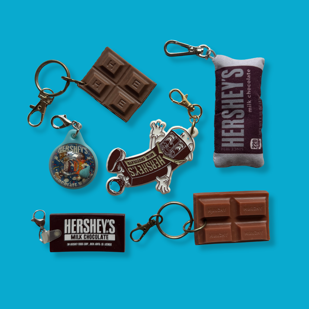 Vintage Hershey Chocolate Keychains & Bag Charms