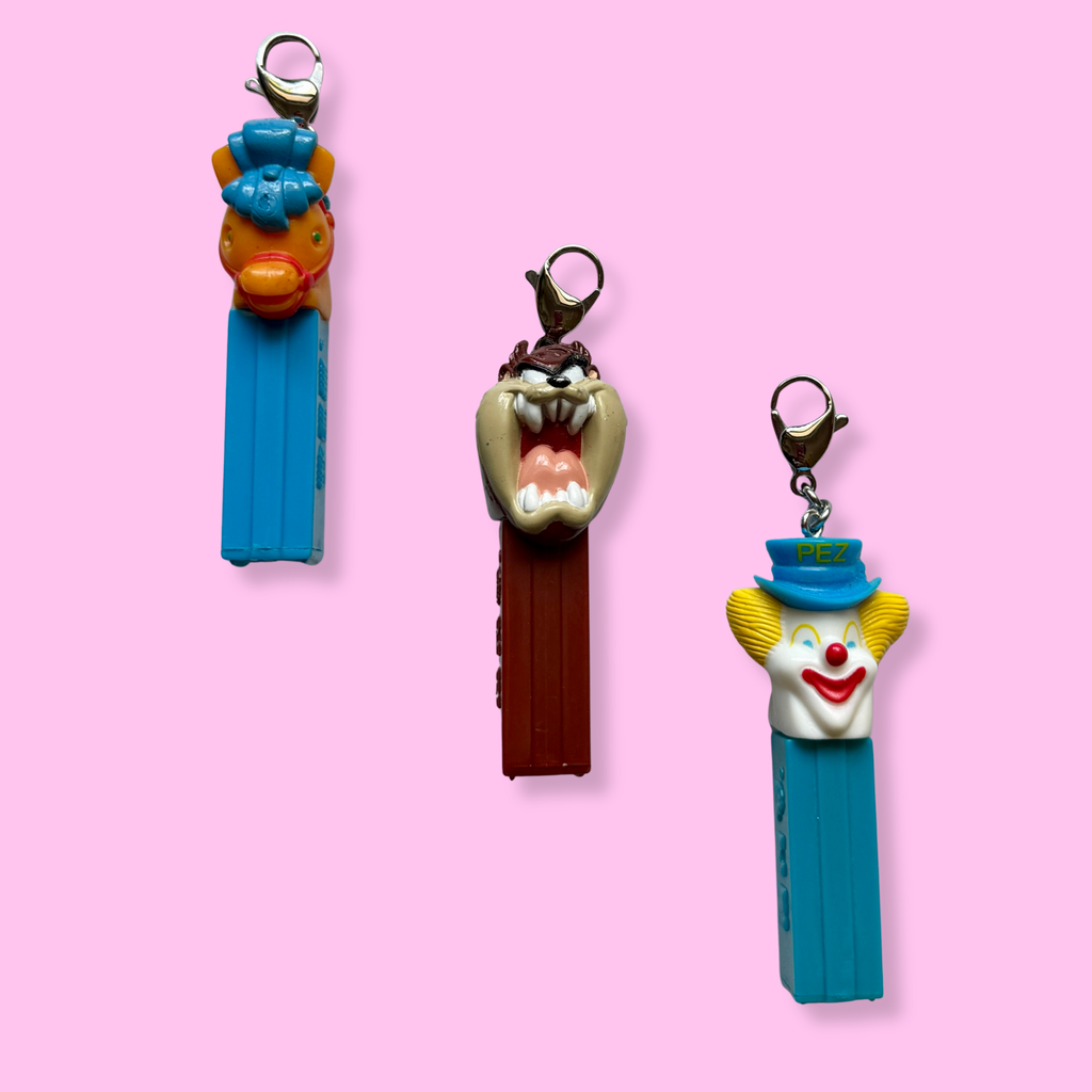 Vintage Pez Dispenser Bag Charms - Functional