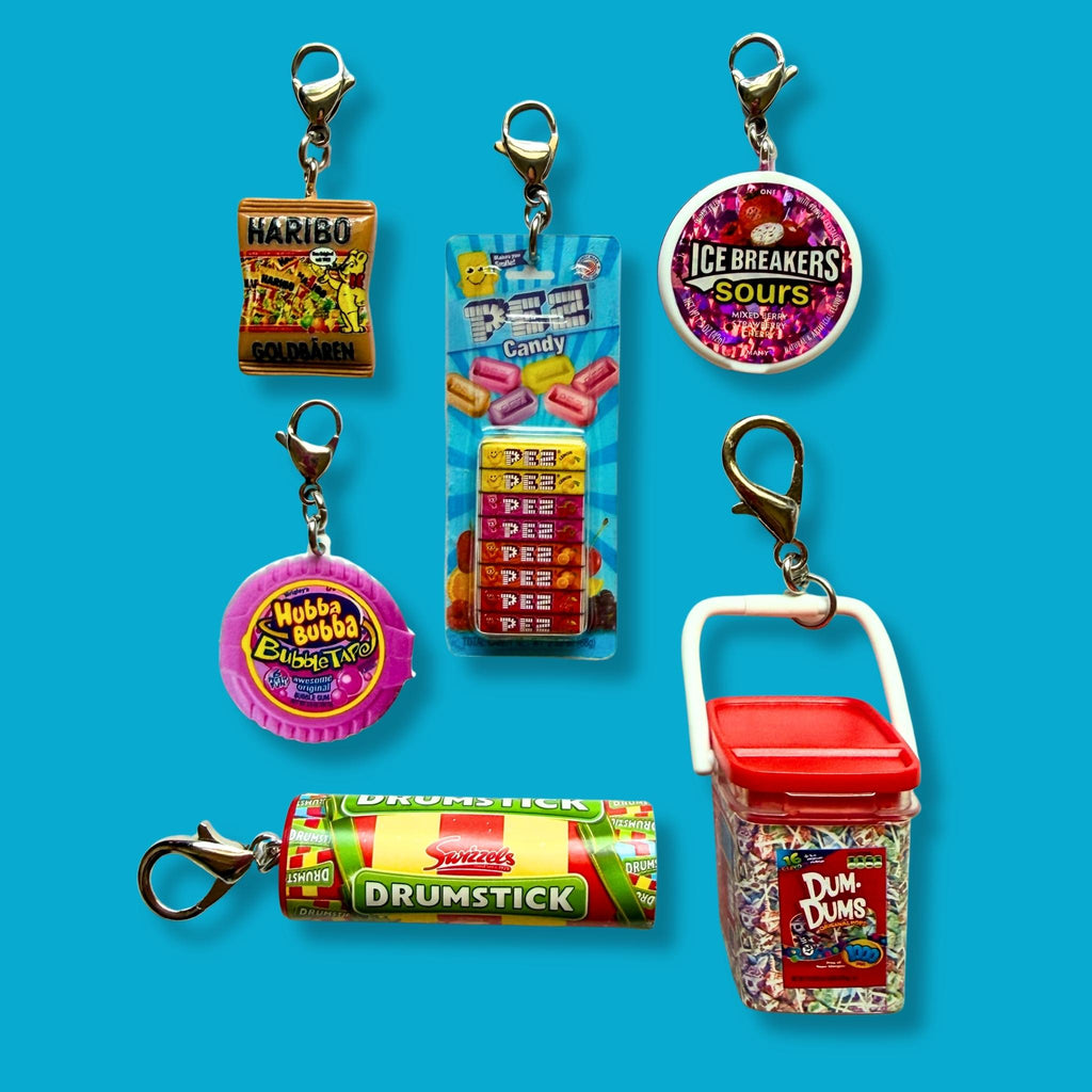 Mini Candy Trinket Charms: Dum Dums, Pez, Hubba Bubba