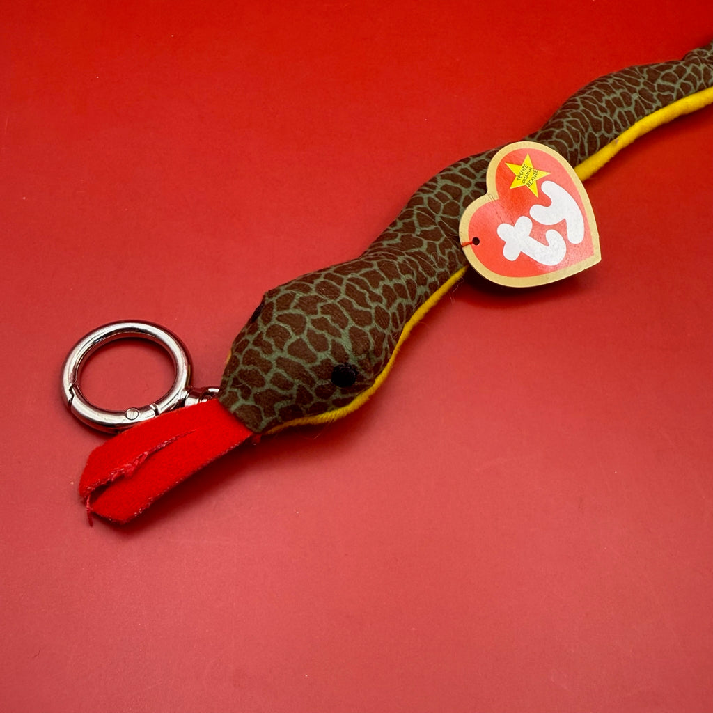 Vintage Teenie Beanie Baby Slither the Snake Plush Bag Charm