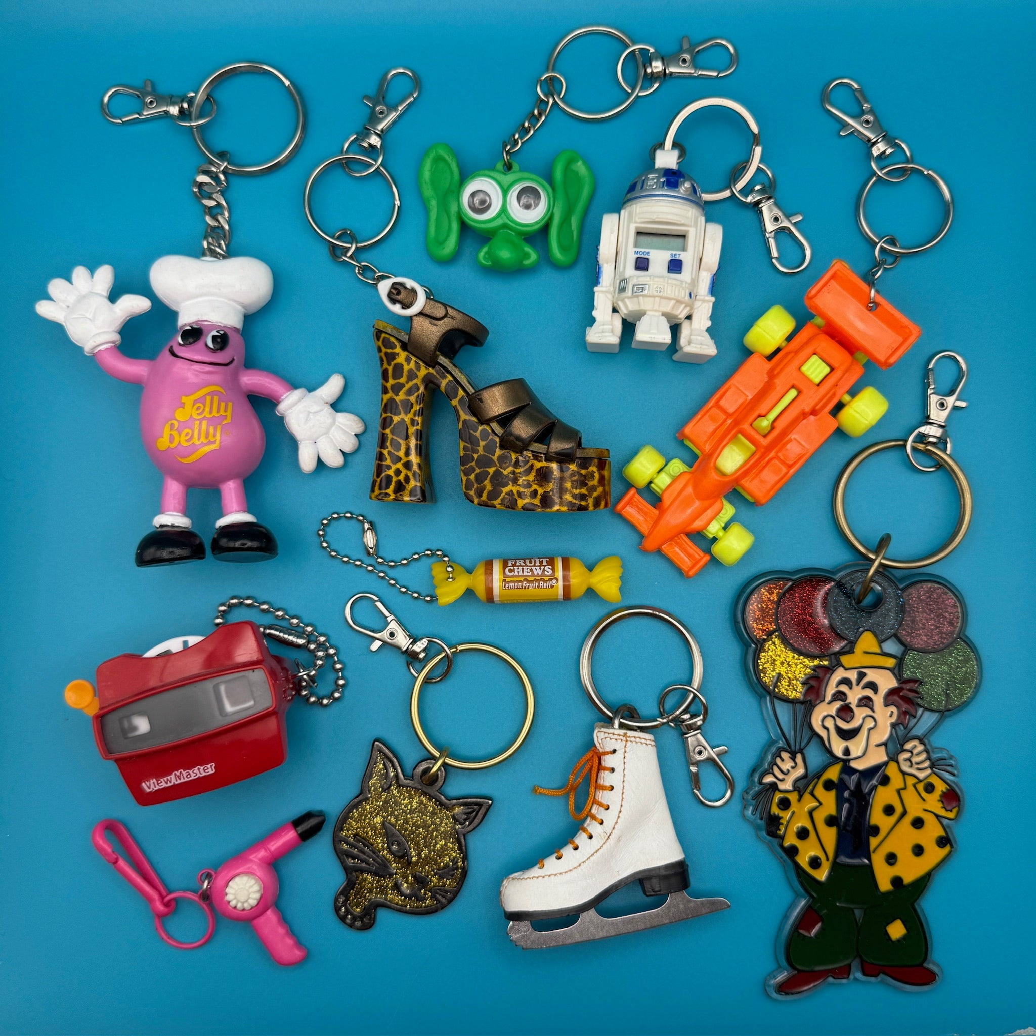 1980s- Nostalgic s &  s: Cars, Clowns, & Candy -  vintage keychain vintage charms for bag nostalgia vintage keychains y2k collectible - Bag Crap