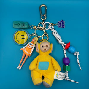 1:1   Yellow Teletubby Plush + Barbie Gold   Pack - barbie doll toy pink rare vintage keychain vintage charms for bag nostalgia vintage keychains y2k collectible - Bag Crap