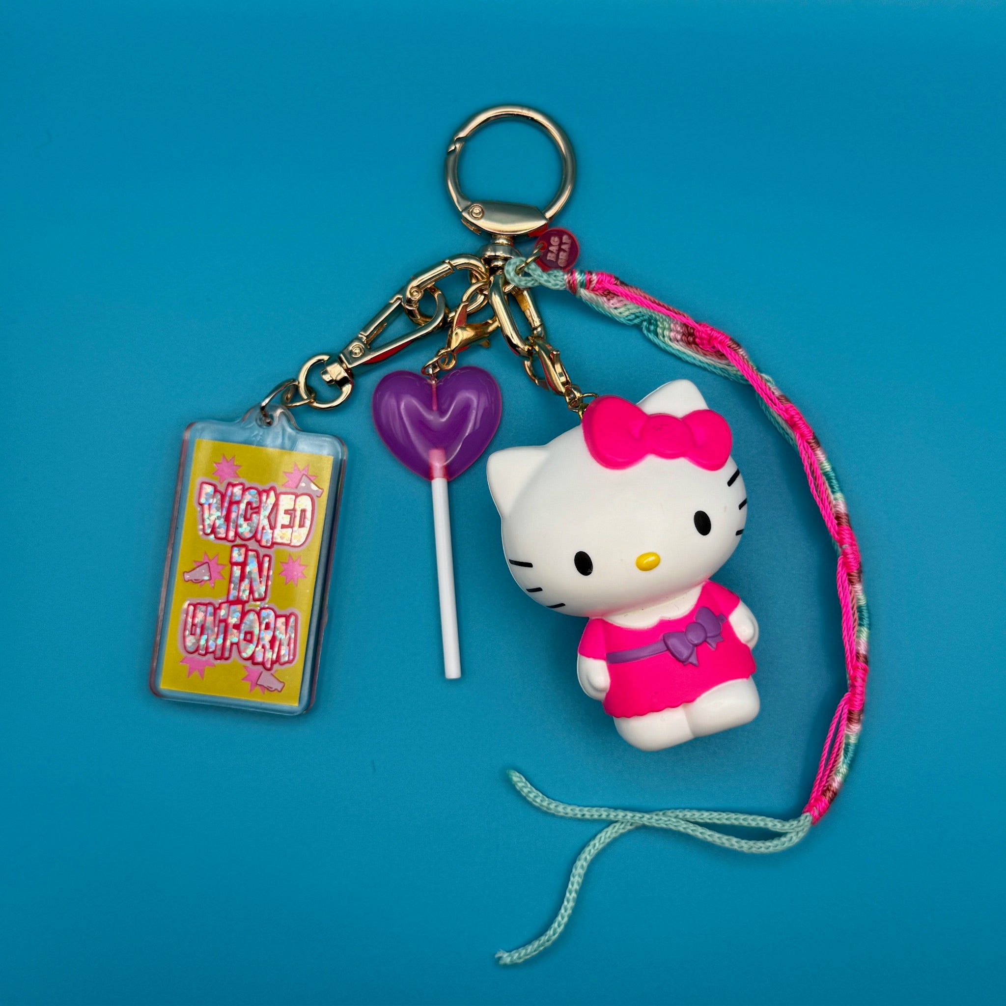 1-of-1  Hello Kitty   Pack: Gold Hardware - hello kitty sanrio japan kawaii rare vintage keychain vintage charms for bag nostalgia vintage keychains y2k collectible - Bag Crap