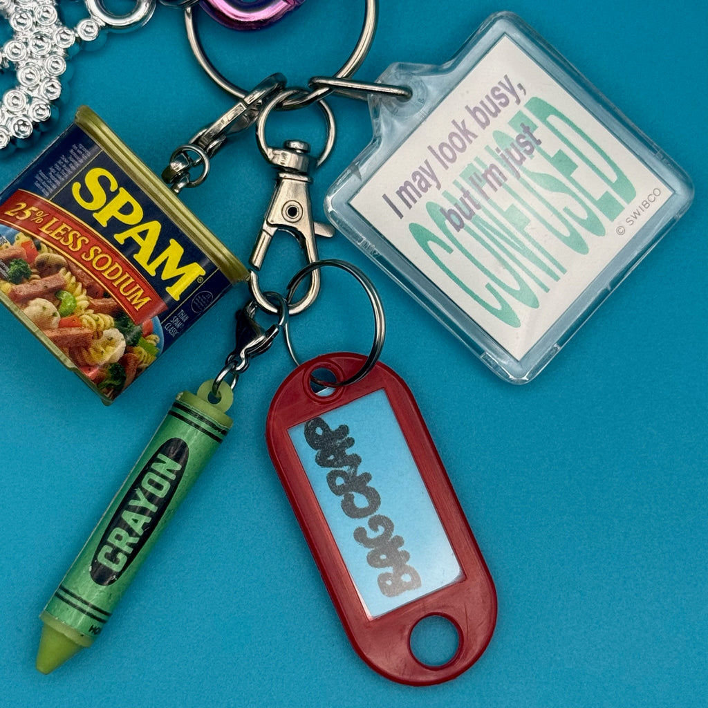 1:1 Vintage Spam and Confused Bag Charm Pack
