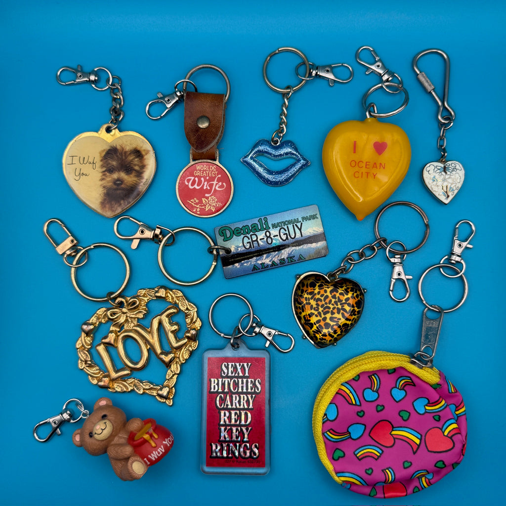 Vintage Valentines Keychains & Bag Charms: You Pick